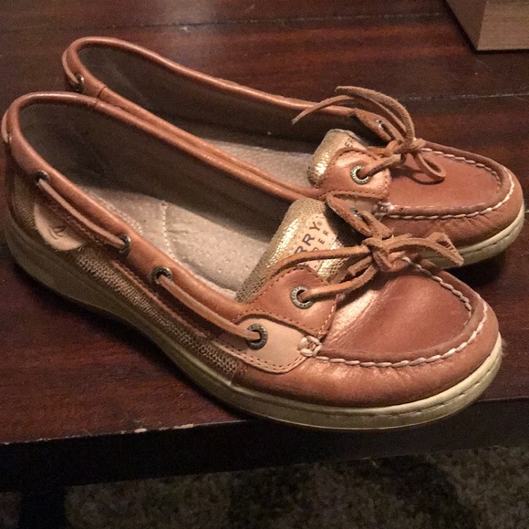 Sperrys gold and tan size 7 - Picture 1 of 7